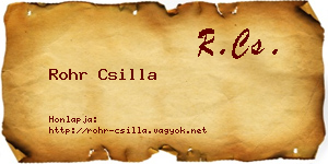 Rohr Csilla névjegykártya